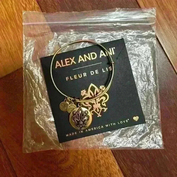 Alex and Ani | Brand new fleur de  lis bronze bracelet - Picture 2 of 3